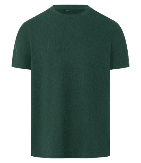 Camiseta Slim Em Algodão Texturizada Verde