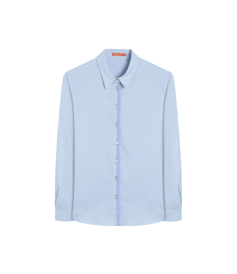 Camisa Gaya Linho Blend Azul Claro