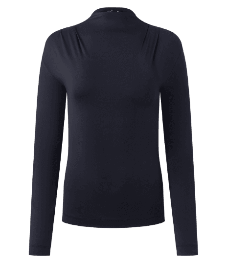 Blusa em Poliamida com Pregas nos Ombros