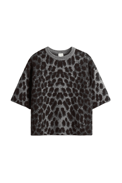 Blusa boxy em malha jacquard