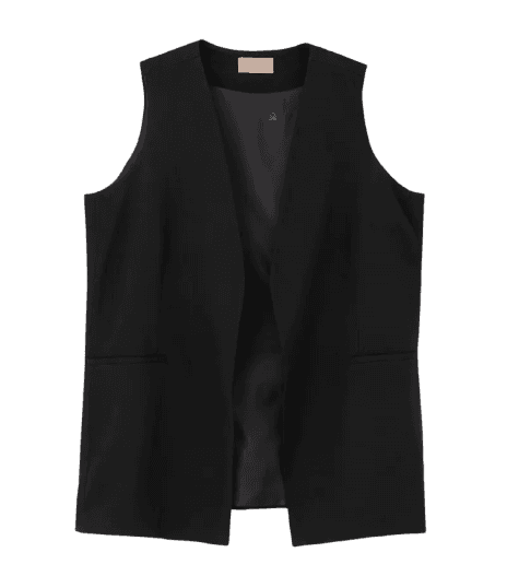 Colete Alongado Alfaiatado Curve & Plus Size Preto
