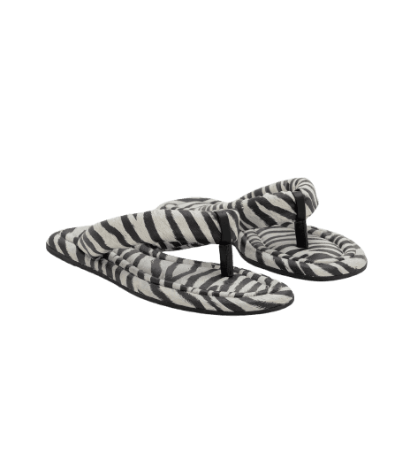 Rasteira em PU com Estampa Animal Print e Tiras Acolchoadas