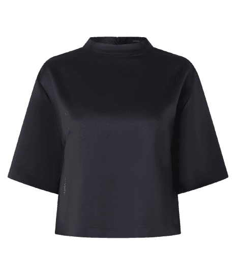 Blusa Acetinada com Mangas Amplas