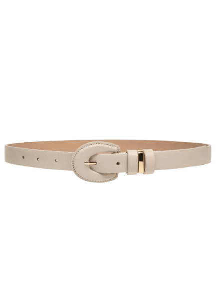 Cinto Feminino Em Couro Com Fivela Oval Encapada Off White Market 33