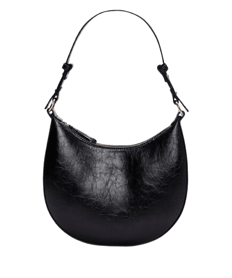 bolsa baguete alça fina preto