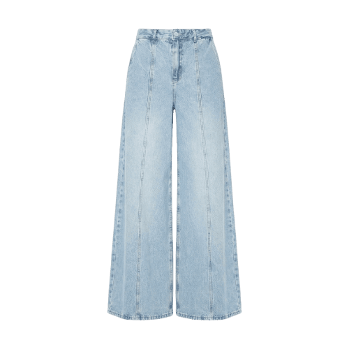 Calça jeans palazzo feminina - Azul Claro | Bia Parente - Special Edition