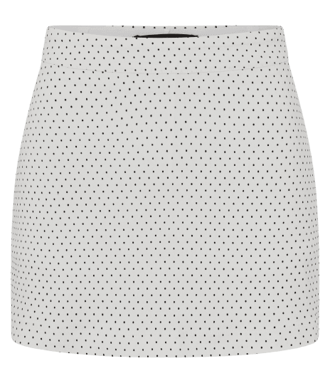 Mini Short Saia em Bengaline com Estampa Poá