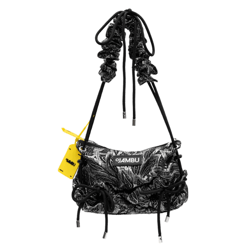 Bolsa De Festa Tiracolo Jacquard Cor Prata