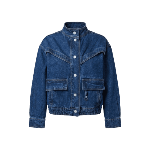jaqueta jeans bolsos utilitários