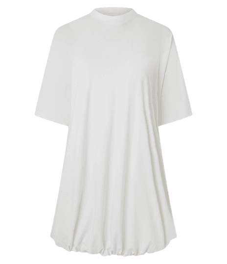 Vestido Estilo Camisetão Balonê Branco
