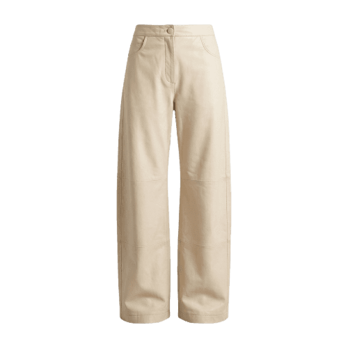Calça De Couro Multi Recortes