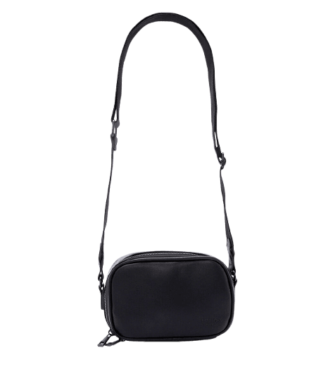 bolsa shoulder bag masculina retangular de pu preta