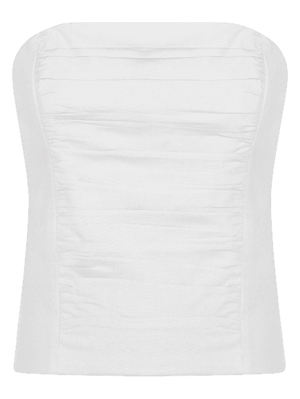 Blusa Feminina Sem Alça Azul Animale Jeans