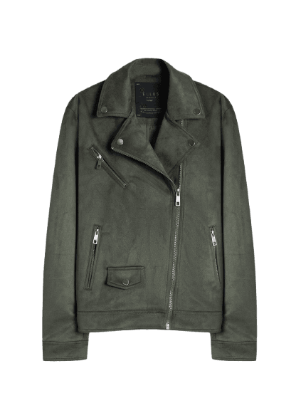 Jaqueta Washed Suede Loose Floresta