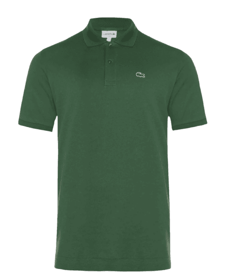 Polo Masculina Original Classic Fit L.12.12 Em Piquet De Algodão Verde Lacoste
