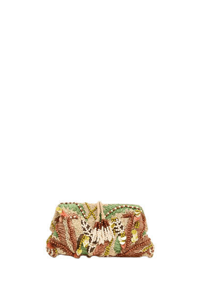 Bolsa Pouch Estampada com Miçangas