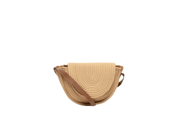 Bolsa Feminina Palha Com Alça Regulável Bege Basiq