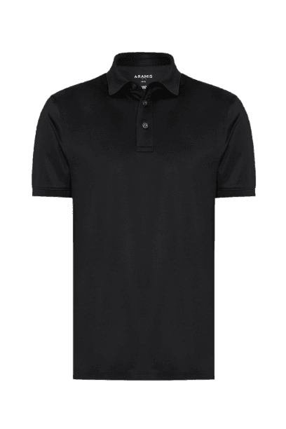 Polo Manga Curta A-70 Interlock Preto