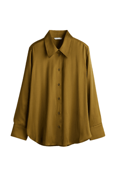 Camisa oversize em cetim