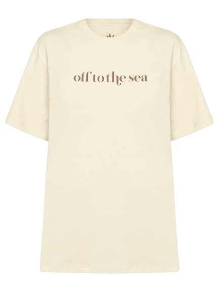 Camiseta Feminina Silk Off To The Sea Bege Dress To