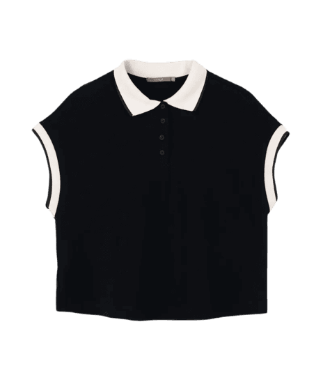 Blusa Boxy em Malha Piquet com Gola Polo Curve & Plus Size