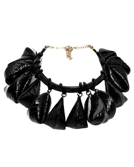 Colar Cravejo Black Croco