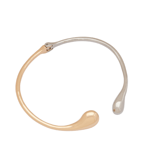 Choker em Metal com Extremidades em Formato de Gota