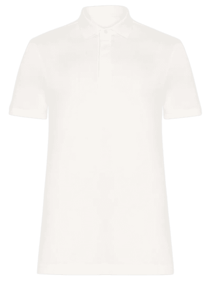Polo Masculina Regular Fit Básica Hidden Em Algodão Branco Tommy Hilfiger