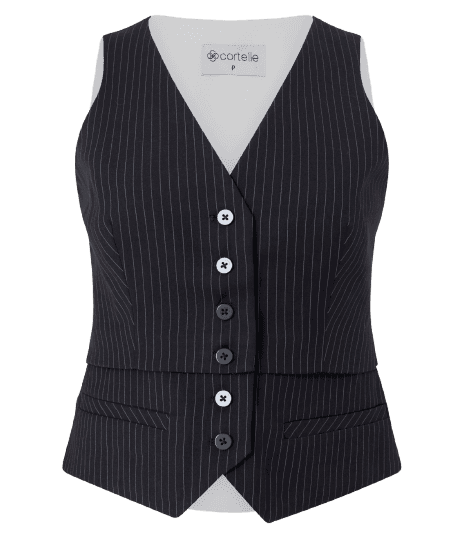 Colete Alfaiatado com Efeito de Sobreposição