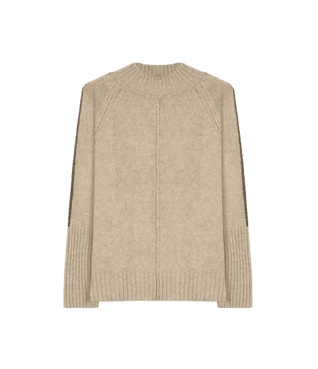 Tricot Martina Gola Alta Bege