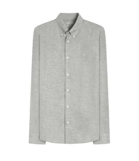 Camisa Linho Listrado Mark Classic Bd Marinho