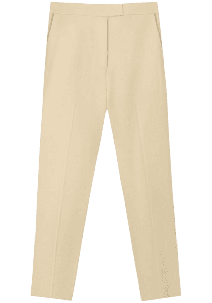 Calça Carrot De Cintura Alta Em Alfaiataria