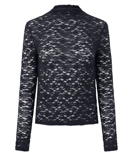 Blusa Justinha em Renda com Manga Longa