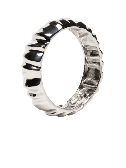 Bracelete Feminino Texturizado Prateado '2Essential