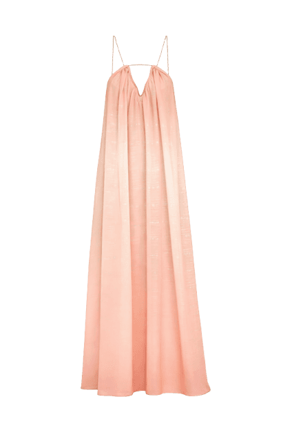 Vestido Longo Alessandra Verano com Correntes Douradas