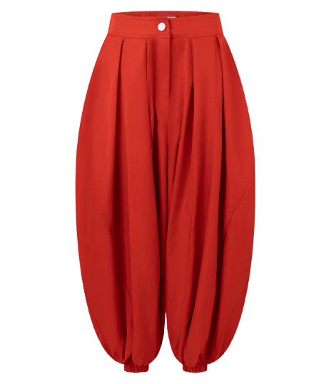 Calça Maxi Aladim Volumosa com Elástico na Barra