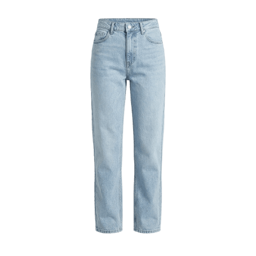 Calça jeans feminina reta cintura alta - denim claro | Pool Jeans