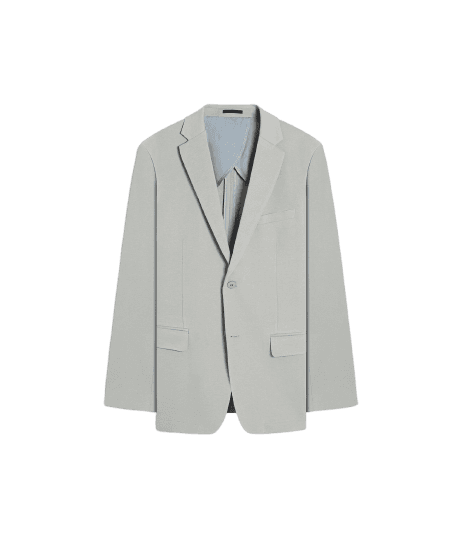 Blazer Interlock Knitted Cinza Claro