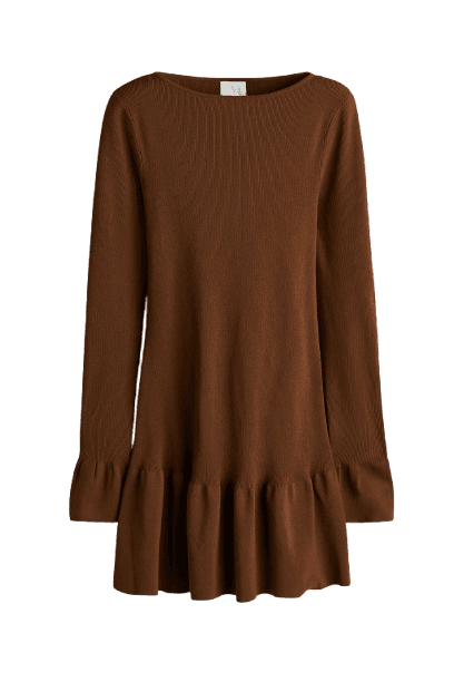 Vestido em malha canelada