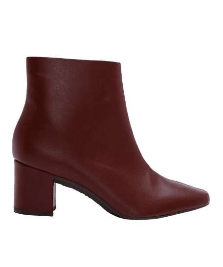 bota cano baixo salto médio via uno vinho