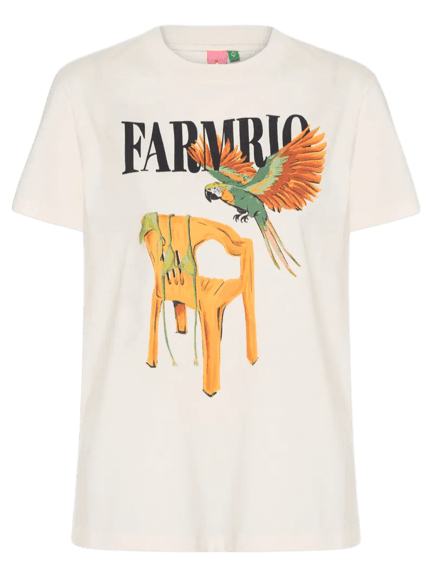 Camiseta Feminina Fit Cadeira E Biquini Off White Farm