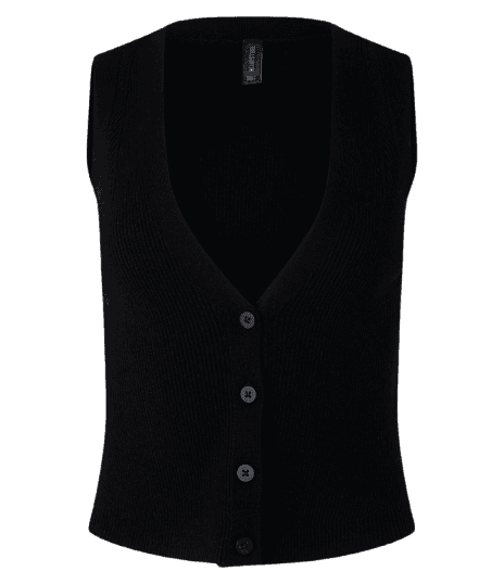 Blusa Colete em Tricô com Botões