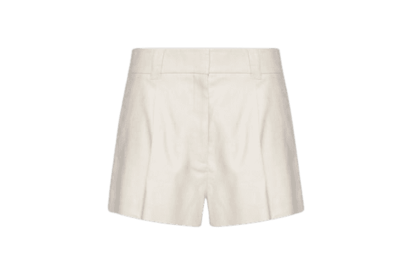 Short Feminino Alfaiataria Melange Off White Animale