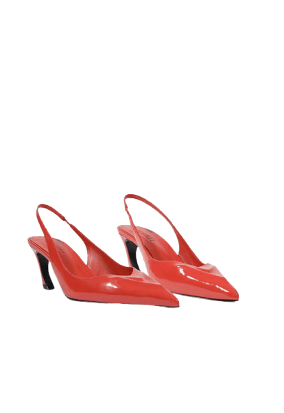 Scarpin Slingback Scarlet Couro Vermelho
