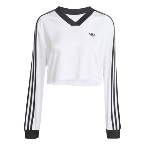 Blusa Cropped Manga Longa Adicolor Futebol Jacquard