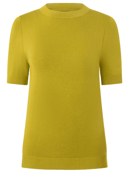 Blusa Em Viscose Com Manga Curta Verde