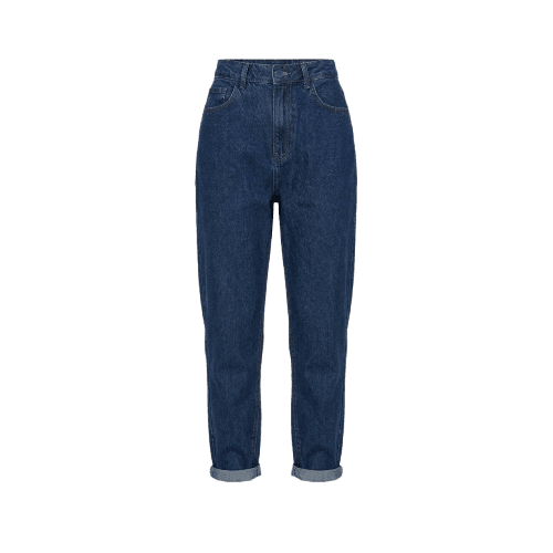 Calça Pool Jeans mom cintura alta feminina - Azul Escuro
