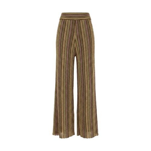 Calça Tricot Reta Multicolor