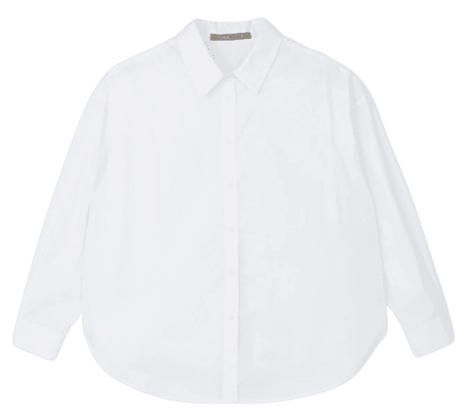Camisa Básica Alongada Em Tricoline Curve & Plus Size Branco