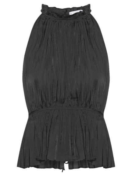 Blusa Feminina Plissada Preto '2Essential